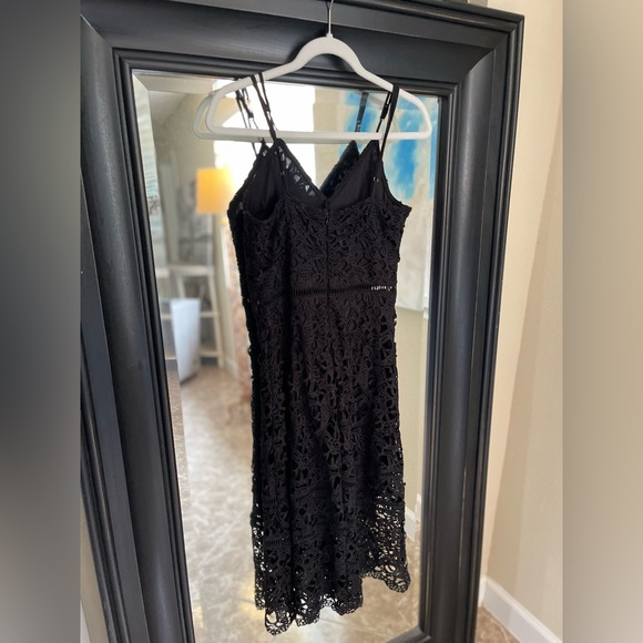 Anthropologie Moon River Black Crochet Lace Dress Size Large - Picture 4 of 9